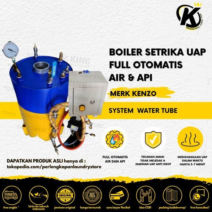 Boiler Setrika Uap Full Otomatis Air & Api Kenzo Original Dan Terpercaya