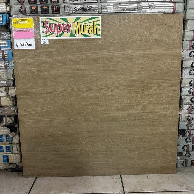 Terlaris Keramik 60X60 Platinum Sweden Cream Keramik Motif Kayu Keset / Keramik Dapur / Keramik Tera