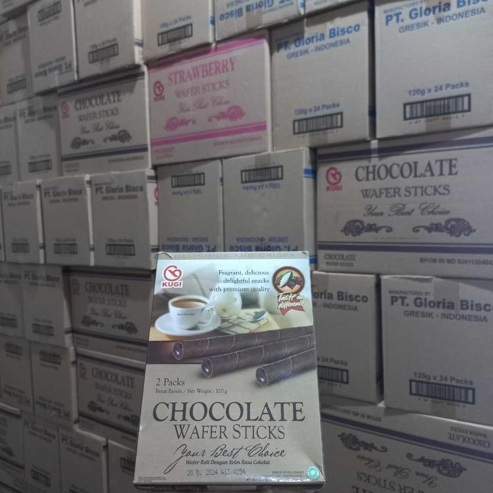

Eelic Kugi Wafer Stick 100 Gram 1 Dus Isi 24 Pcs Ja-121