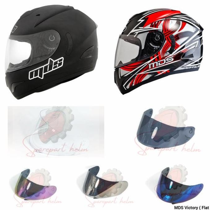 Kaca Helm Flat / Datar Mds Victory Flat Visor Mds Victory Restock