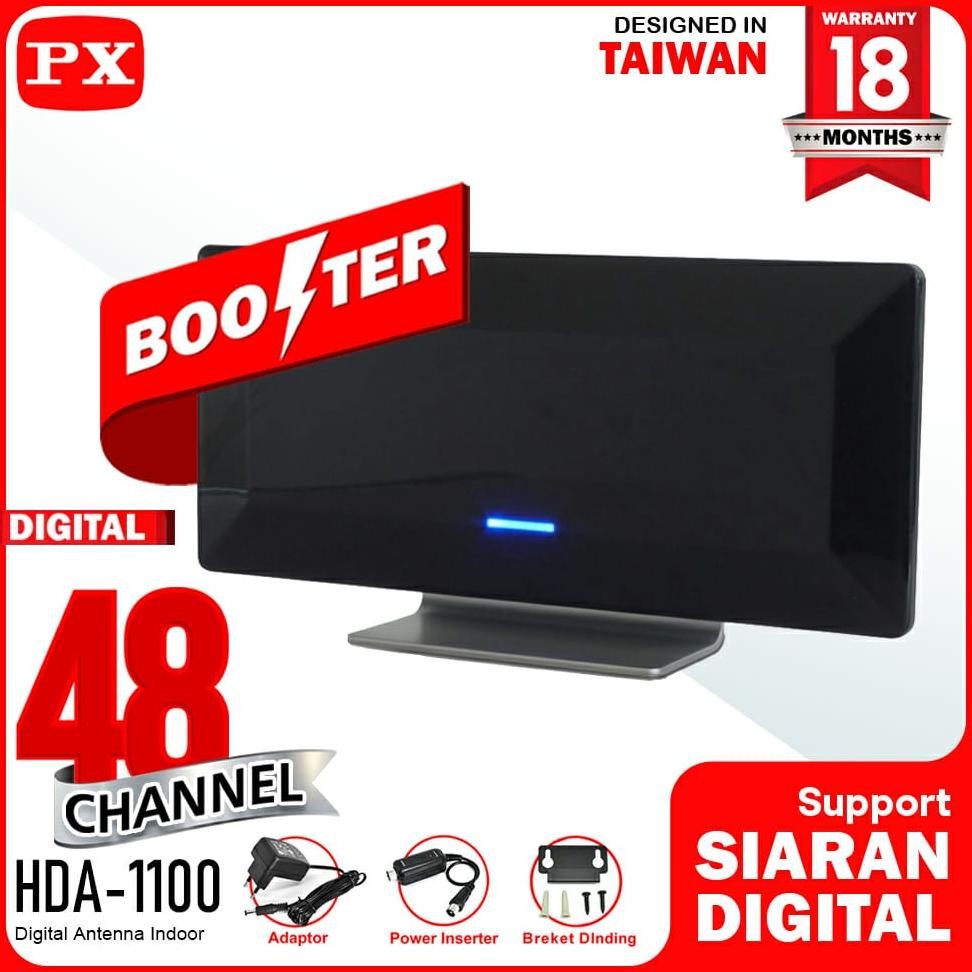 NEW Antena TV Digital Analog PX HDA-1100 Booster Indoor + Kabel [terbaik][terlaris]