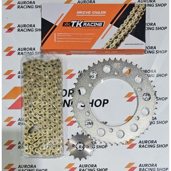 Gear Set Sss Mt15 / Mt 15 / Xsr 155 & Rantai Tk 428 Hs Gold