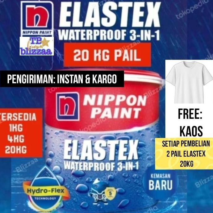 Elastex 20 Kg Elastex 20Kg Nippon Paint Pail Ready Mix Asli Pabrik Nippon Paint Aneka Warna 20Kg