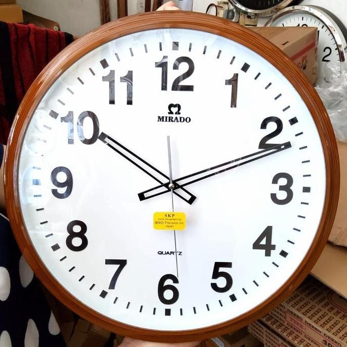 jam dinding jumbo/besar mirado 8878 besar 50cm mesin Seiko sweep