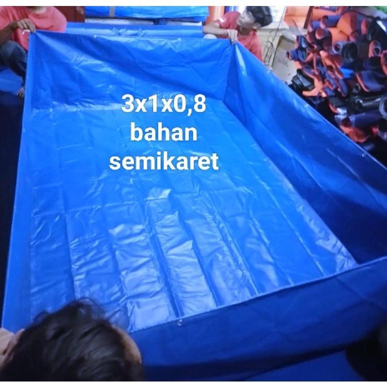 Terpal Kolam Terpal Ikan Kotak bahan ORCHID 3x1x0,8 Untuk Budidadya Ikan