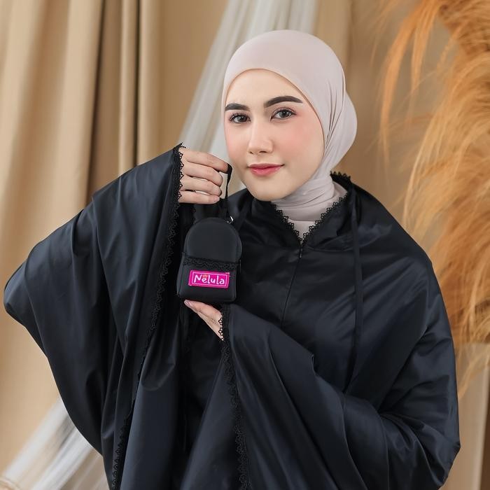 Mukena Travel Mini Pouch Genggam Dewasa 2In1 Bahan Parasut Korea Premium Jumbo | Mukenah Traveling K