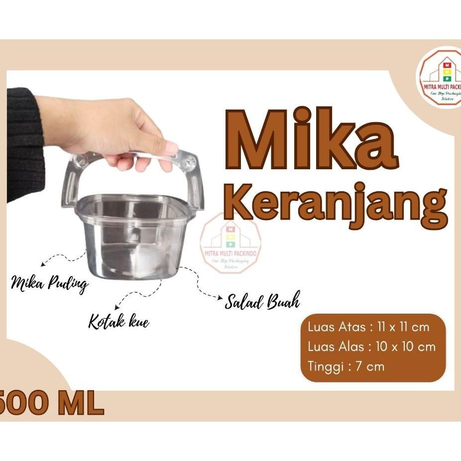 Tray Mika Keranjang Ml Isi 25 Pcs Tutup Mika Salad Kotak Kue Tempat Puding Buah Potong