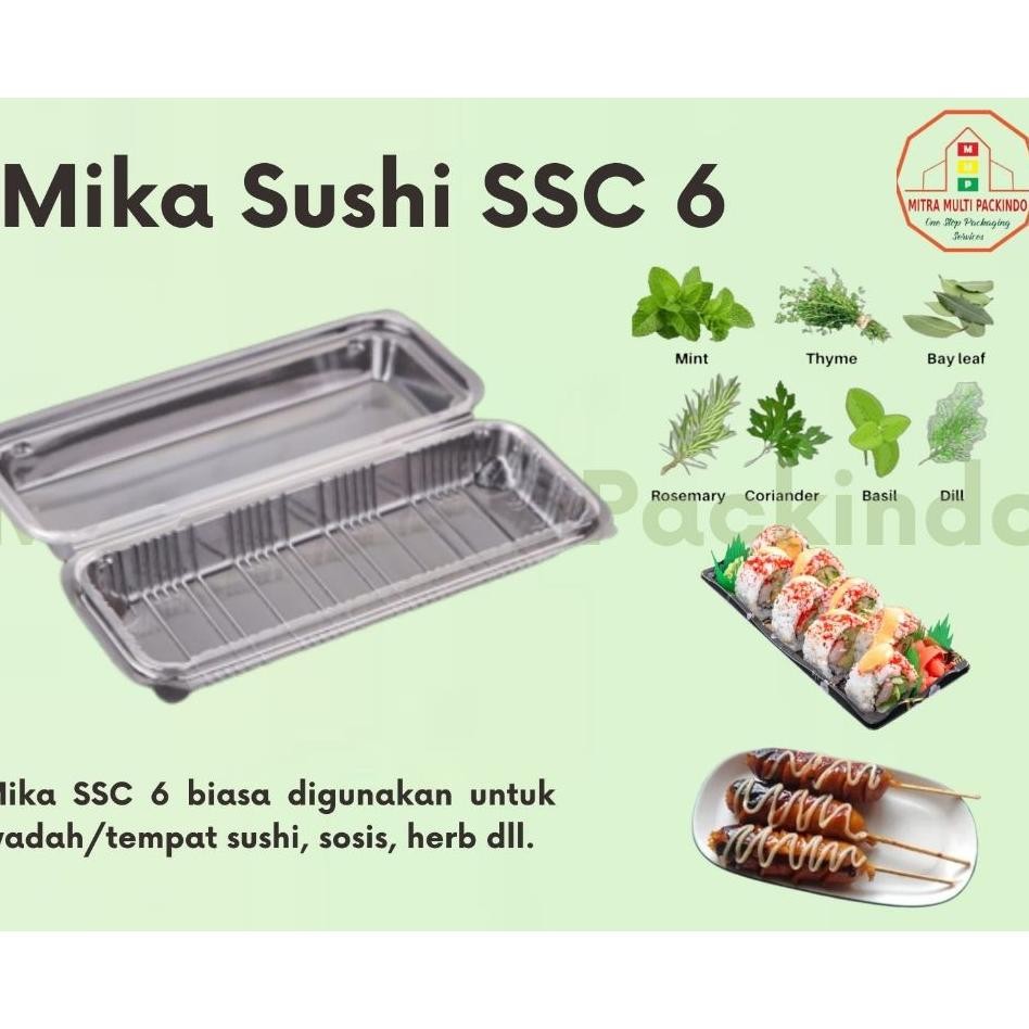 Mika Sushi Ssc 6 Isi 50 Pcs Mika Kemasan Sushisosis