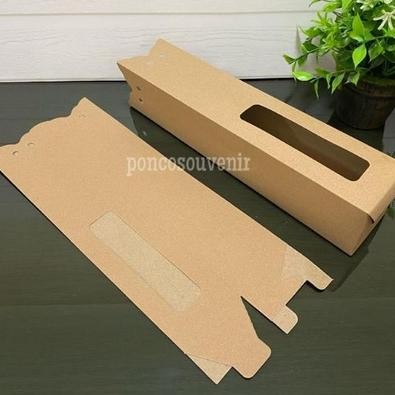 

50 Pcs Box Rustic Kraft 7 X 30 Cm Kemasan Botol Tumbler