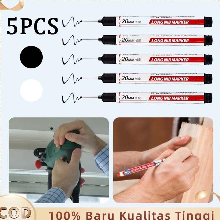 

20mm Spidol Ujung Panjang Spidol Untuk Besi Spidol Tukang Kayu Anti Air Long Nib Marker Multiguna DiM
