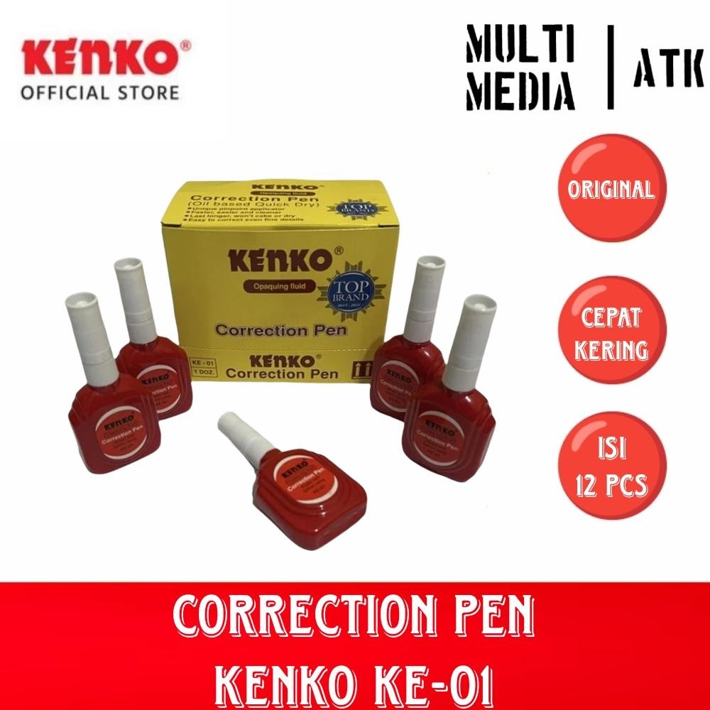 

CORRECTION PEN / TIPE X KENKO KE-01 / PENGHAPUS CAIR (ISI 12 PCS) DiM