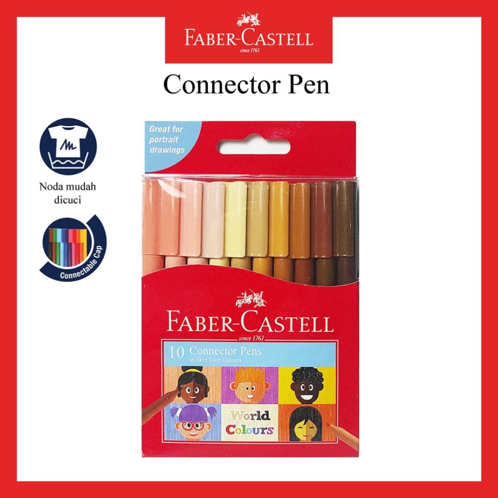 

Konektor Pen Faber Castell / Spidol Warna Faber Castell 10 Warna / Connector Pen Skin Tone Set 10 DiM