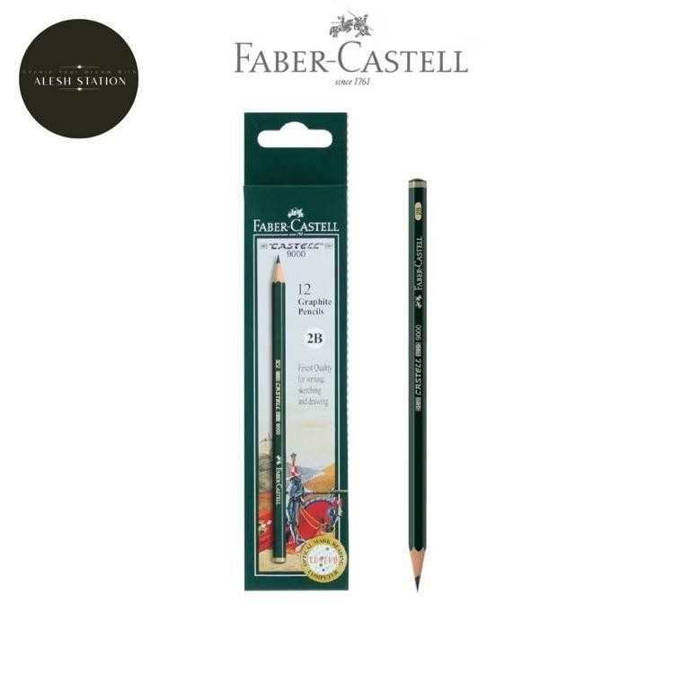 

Faber Castell Pensil Tulis Ujian 2B Castell 9000 set 12pc/Lusin 100% original DiM