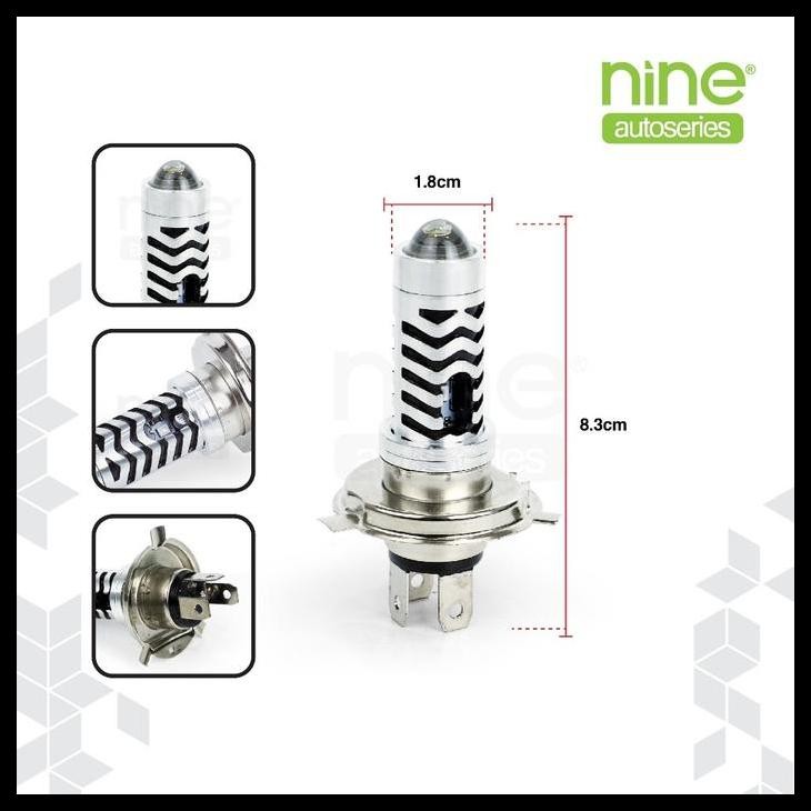 TERMURAH LUMINOS LUMINOS LED LAMPU MOTOR H4 LASER MINI PROJIE PNP SCOOPY VIXION LS2 PUTIH KUNING  HE