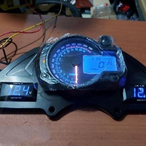 SPEEDOMETER DIGITAL KOSO RX2N NINJA RR NEW + TATAKAN ALUMINIUM