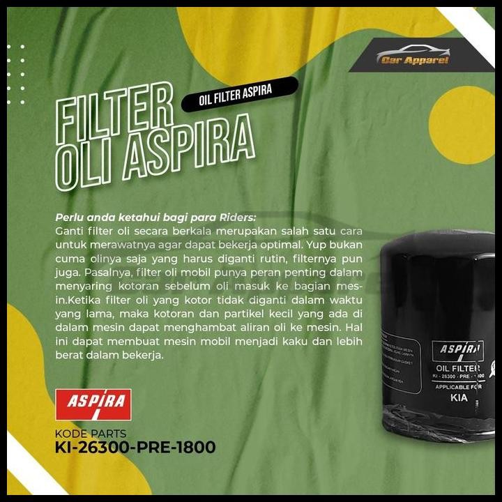BEST DEAL OIL FILTER SEDONA HYUNDAI H1 ASPIRA KI-26300-PRE FILTER OLI 