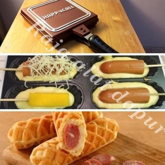 CETAKAN STICK WAFFLE + RESEP CORN DOG WAFFLE ON A STICK CETAKAN KUE