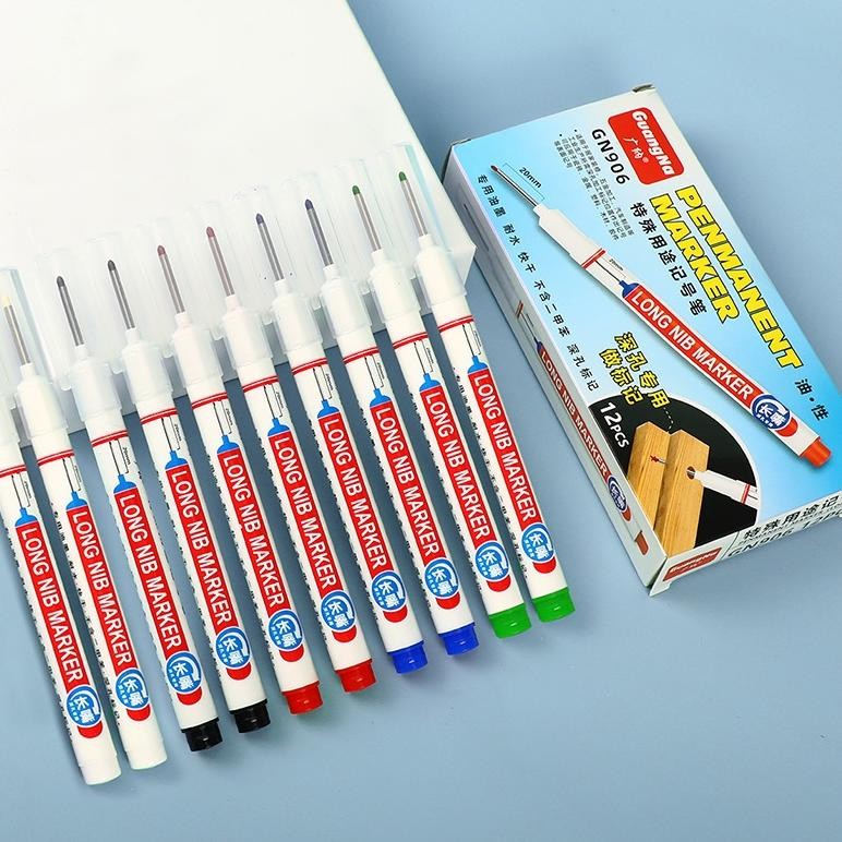 

5pcs/set Spidol Tukang Kayu Spidol Marker Snowman Serbaguna Penanda Besi Kayu DiM