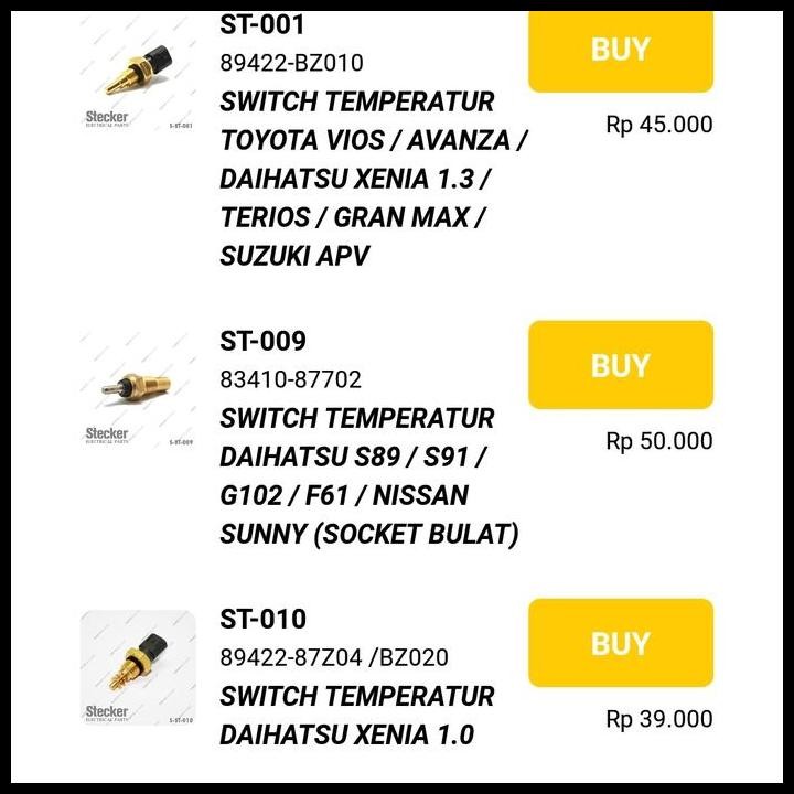 BEST DEAL SWIT SWITCH TEMPERATUR TEMPERATURE PANAS ZEBRA ESPASS CHARADE STECKER 
