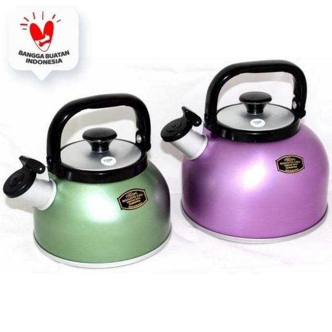 Teko Rigoletto Mikado Maspion 5 Liter Teko Ceret Bunyi Aluminium Biru