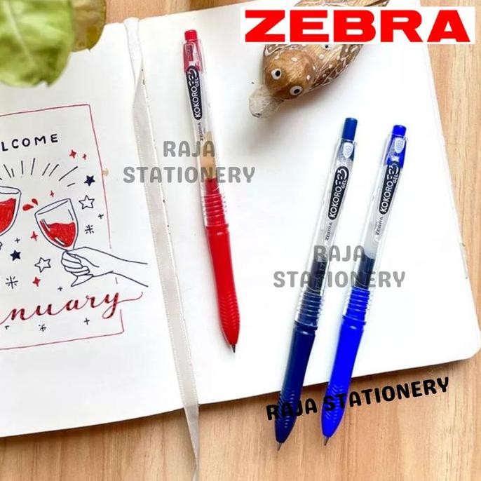 

ZEBRA KOKORO GEL PEN 0.5 BLACK BLUE PULPEN GEL KOKORO ZEBRA LUSIN BOX [12PCS] murah