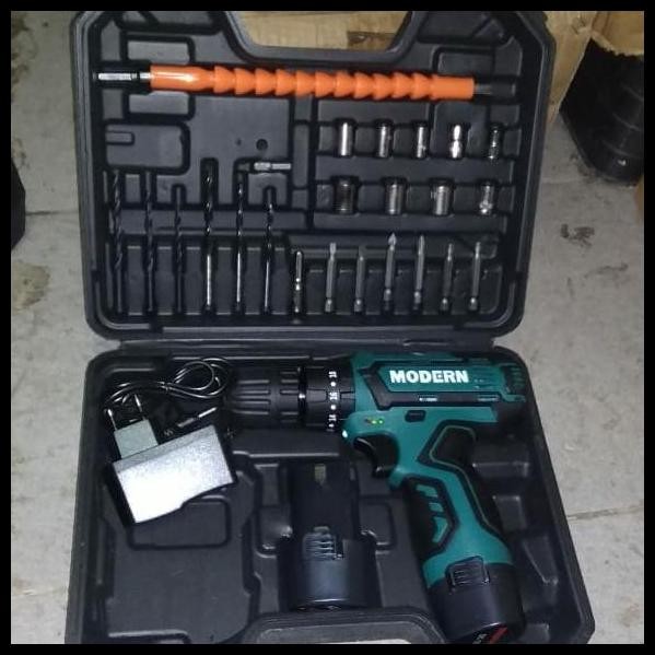 TERMURAH MODERN M15 BOR IMPACT CORDLESS MODERN BOR TEMBOK BATERAI BOR CAS 