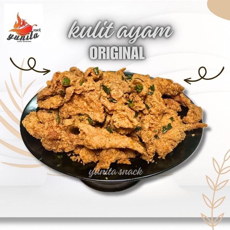 

LM Keripik Kulit Ayam Crispy 500 Gram Pedas Daun Jeruk dan Original Gurih