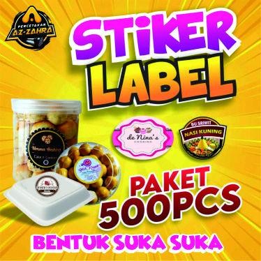 EK PAKET MURAH 500PCS STIKER LABEL KEMASAN sticker  label  makanan ramadan  sticker label  toko  sem