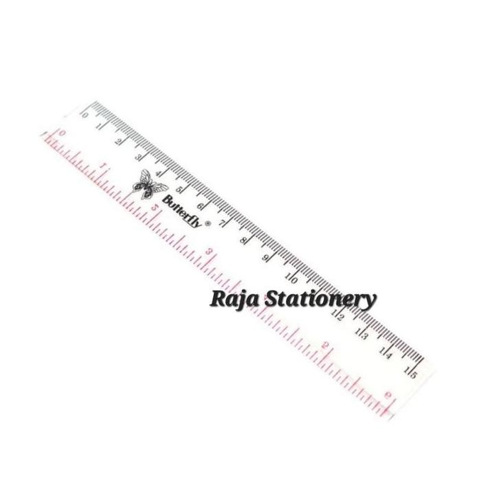 

BUTTERFLY RULER 15CM TRANSPARENT PENGGARIS KUPU KUPU 15CM PANJANG TRANSPARAN PLASTIK BOX [24PCS] murah
