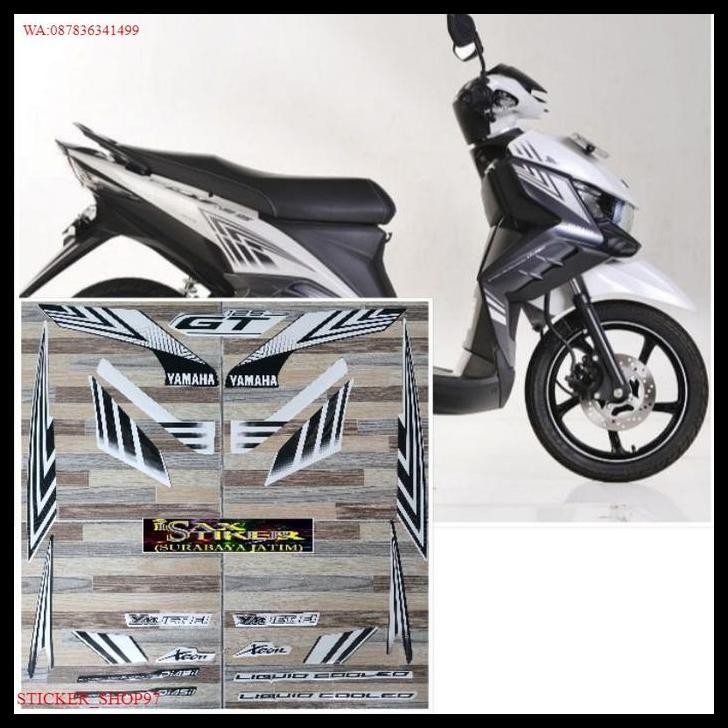 TERBARU (ORI) STRIPING ORIGINAL YAMAHA XEON GT 125 PUTIH TAHUN 2014 2015 