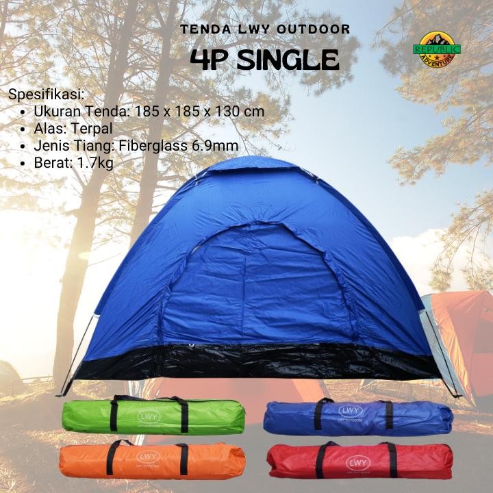 Tendaki Easy Dome 4  Tenda Kapasitas 4 Orang  Tenda Speeds  Tenda Camping Tenda Murah Tenda Kemping 