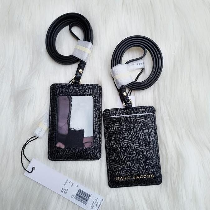 

TERLARIS - Kartu Nama Marc Jacobs MJ Lanyard ID Card Case Black 100% Original