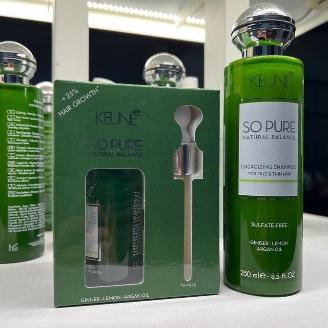 Keune so pure energizing lotion / energizing shampoo 250ml / 75ml