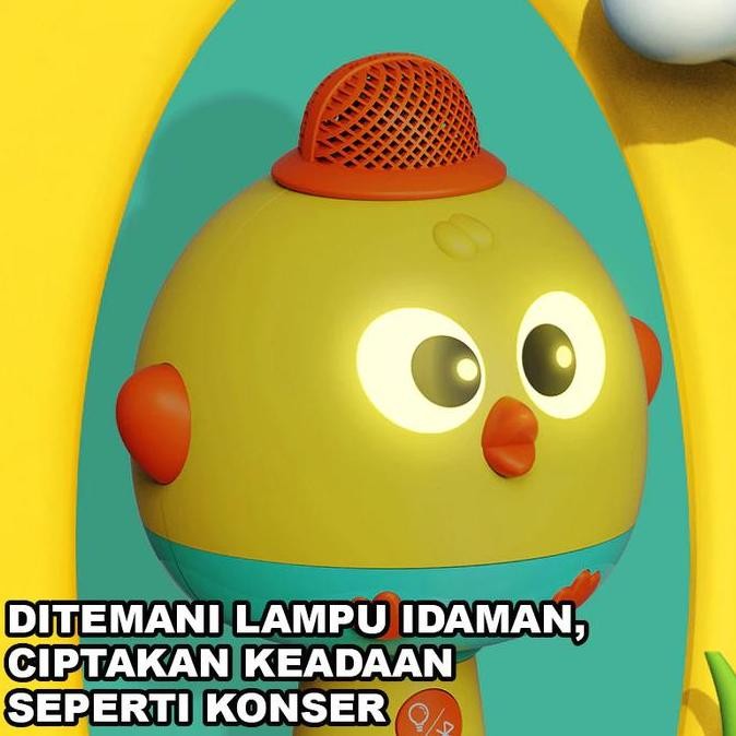 Multifungsi Mikrofon Anak Bluetooth Wireless Speaker Mainan Mikrofon Kartun Nyanyi Anak Perempuan