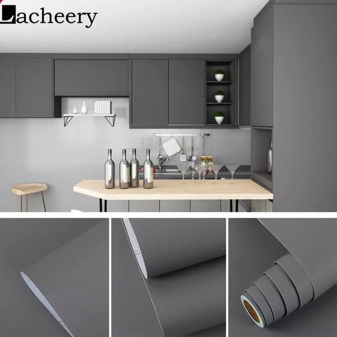 Wallpaper Dinding Polos Abu Tua