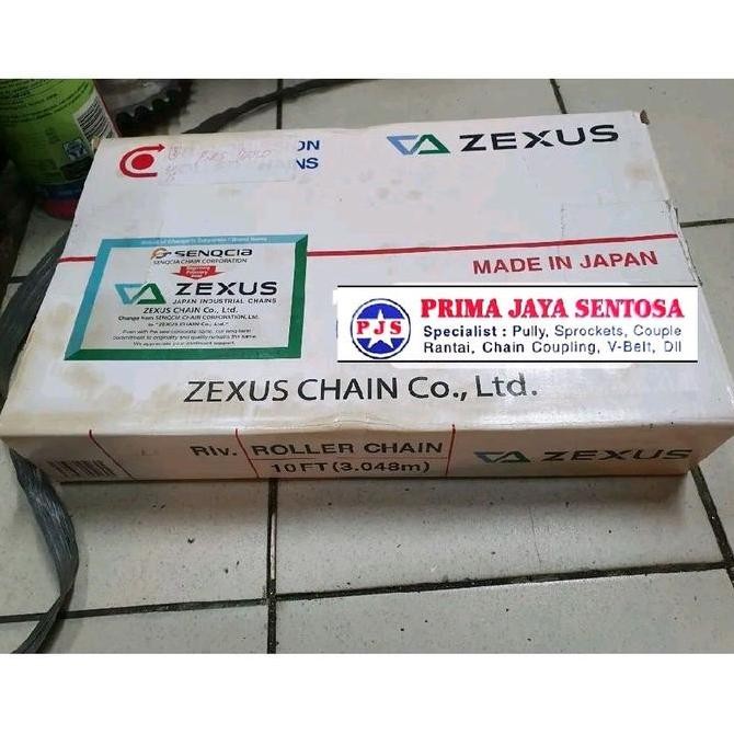 ROLLER CHAIN RS 120 ZEXUS JAPAN RANTAI GEAR SPROCKET RS120 X 1 SINGLE