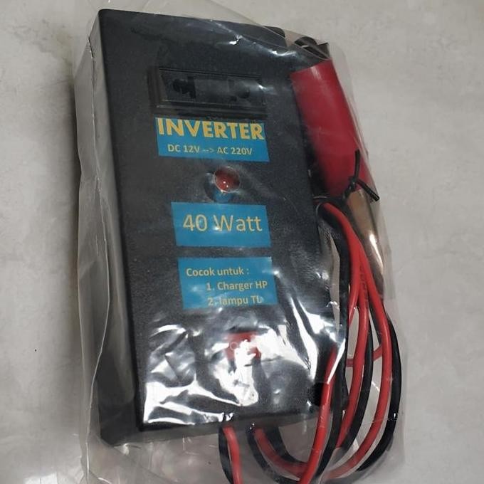 Inverter mini 40 watt dc 12volt ke ac 220volt murah