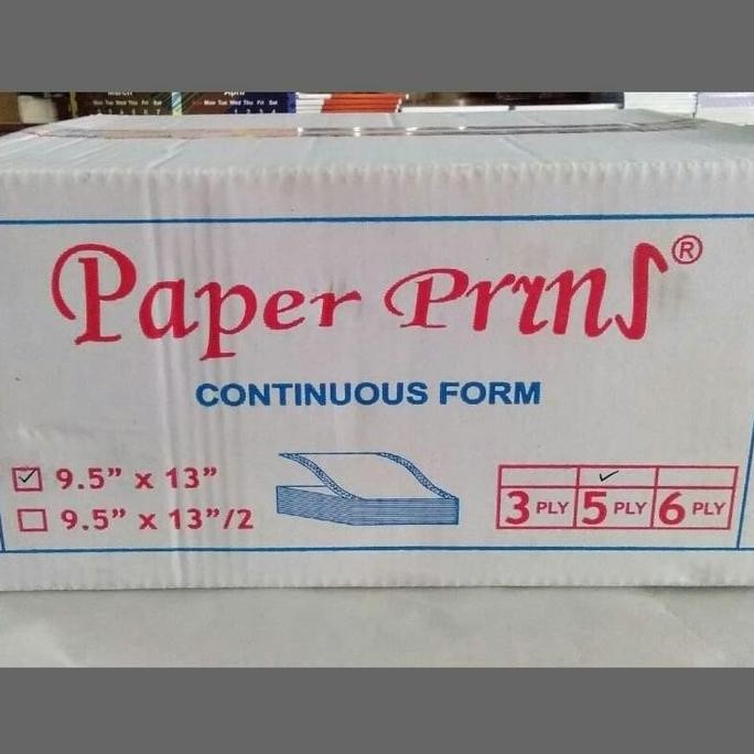 

Continuous Form Folio 9.5 x 13 Inch - 5 Ply Kertas Komputer F4