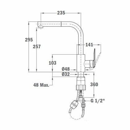 Teka Tap In 938 Pull Out Keran Dapur