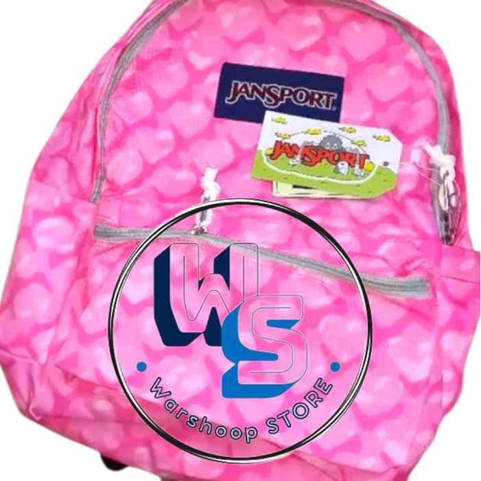 Tas Ransel Jansport Premium Motif Pink Love Full Jansport Pria/Wanita Bisa Cod - Ringan & Tahan Lama