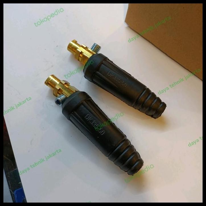 TERBARU KONEKTOR KABEL LAS 35-50 MALE / SOKET KABEL LAS DKJ 35-50 COWOK 