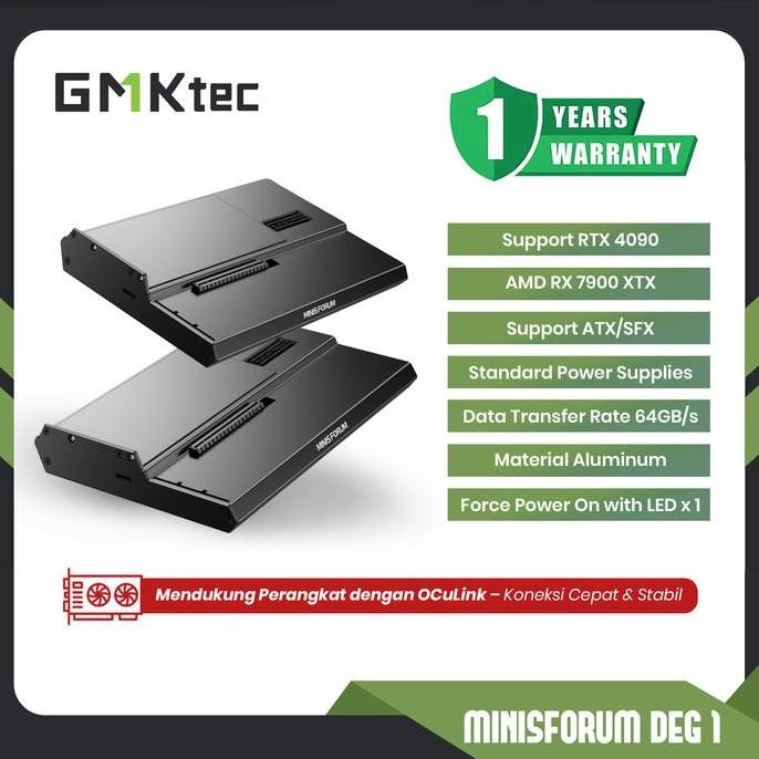 EXSTERNAL VGA Minisforum Deg1 Mini eGPU Enclosure for RTX 4090, AMD RX 7900 XTX, Support ATX/SFX Sta