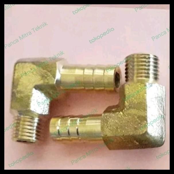 DISKON NEPEL SELANG L DRAT LUAR 1/2" SELANG 1/2" INCH