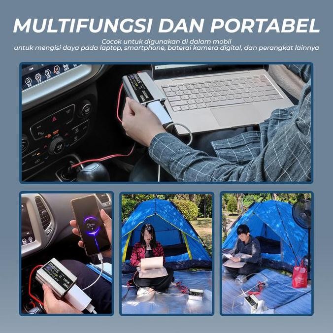 Inverter Mobil DC ke AC - Car Power Inverter DC 12V ke AC 220V 500W - DOXIN murah