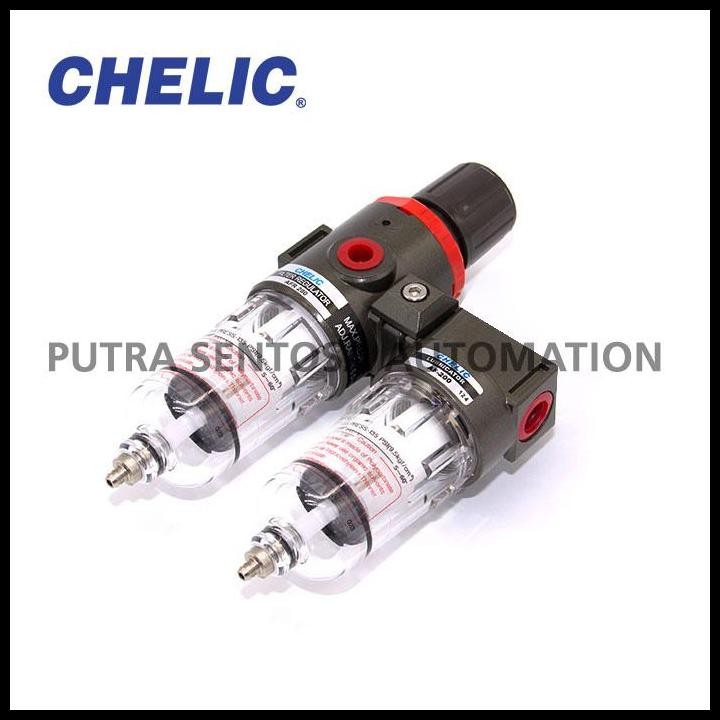 DISKON 2 COMBINATION AIR SERVICE UNIT 1/4" 5MICRON AUTO DRAIN CHELIC AFR-200A + AF-200 !!!!!!