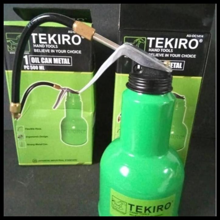HOT DEAL TEKIRO POMPA OLI TABUNG KALENG / OIL CAN 500 ML TEKIRO / OIL CAN METAL TKR VJ 