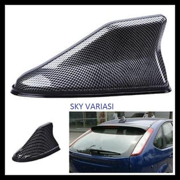 TERMURAH ANTENA SIRIP HIU HYBRID CARBON MOBIL KIJANG KAPSUL 