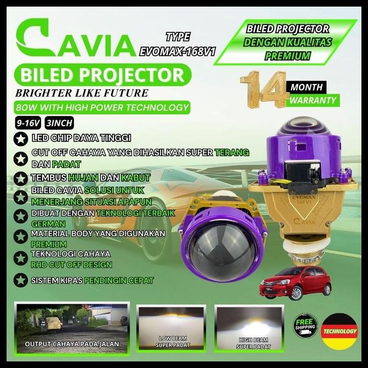 TERMURAH CAVIA-PREMIUM BILED PROJIE PROJECTOR LED MOBIL TOYOTA ETIOS VALCO 