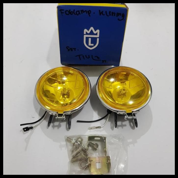 HOT DEAL LAMPU SOROT /LAMPU TEMBAK/FOG LAMP HALOGEN 24V/100W H3 BULAT 3" KUNING 