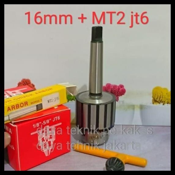 TERBARU KEPALA BOR 16MM JT6 + AS BOR MT2 - CHUCK 16MM SANOU - CHUCK DRILL 